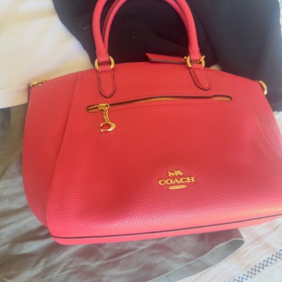 Coach Mini Bennett Satchel Hot Pink Leather Bag Crossbody Tote Gold Hardware - Picture 3 of 8